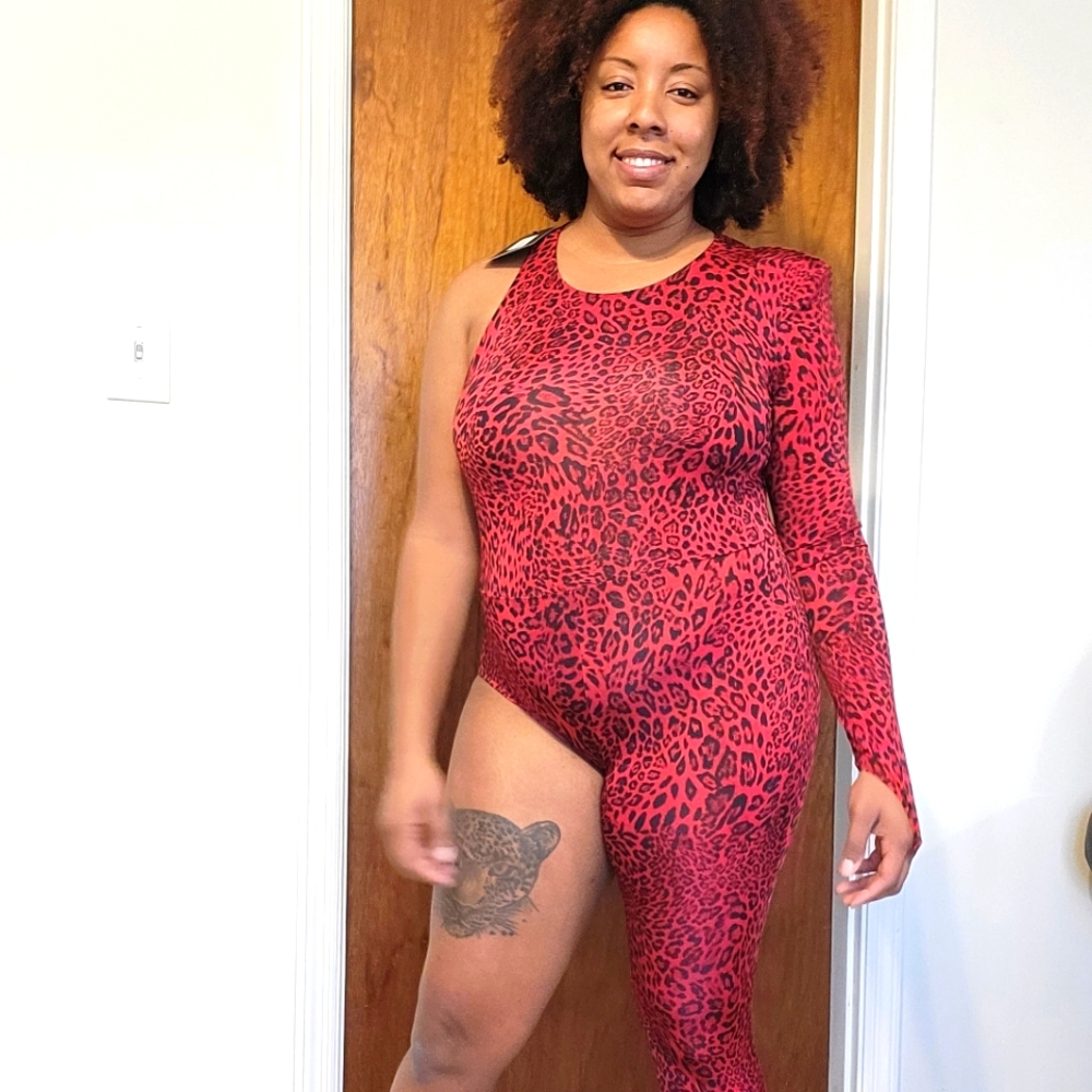 Leopard print jumpsuit